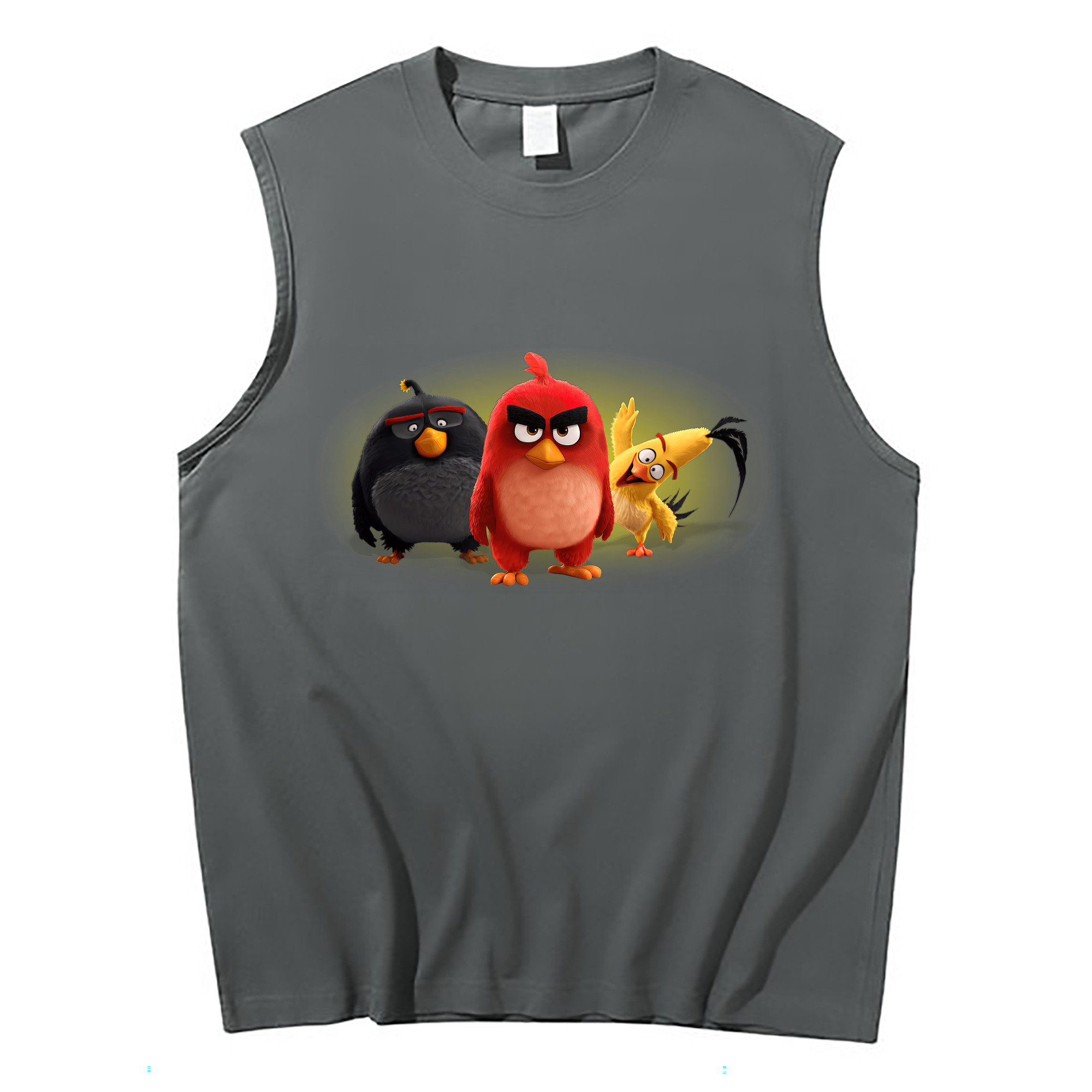（画像用） Angry Birds アングリーバード コットン100％タンクトップ（フロントプリント）